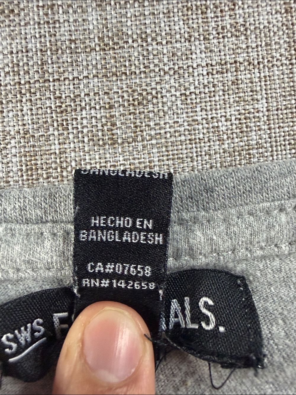 Essentials Women’s Cropped Tee - Heather Gray | size L - Picture 4 of 5